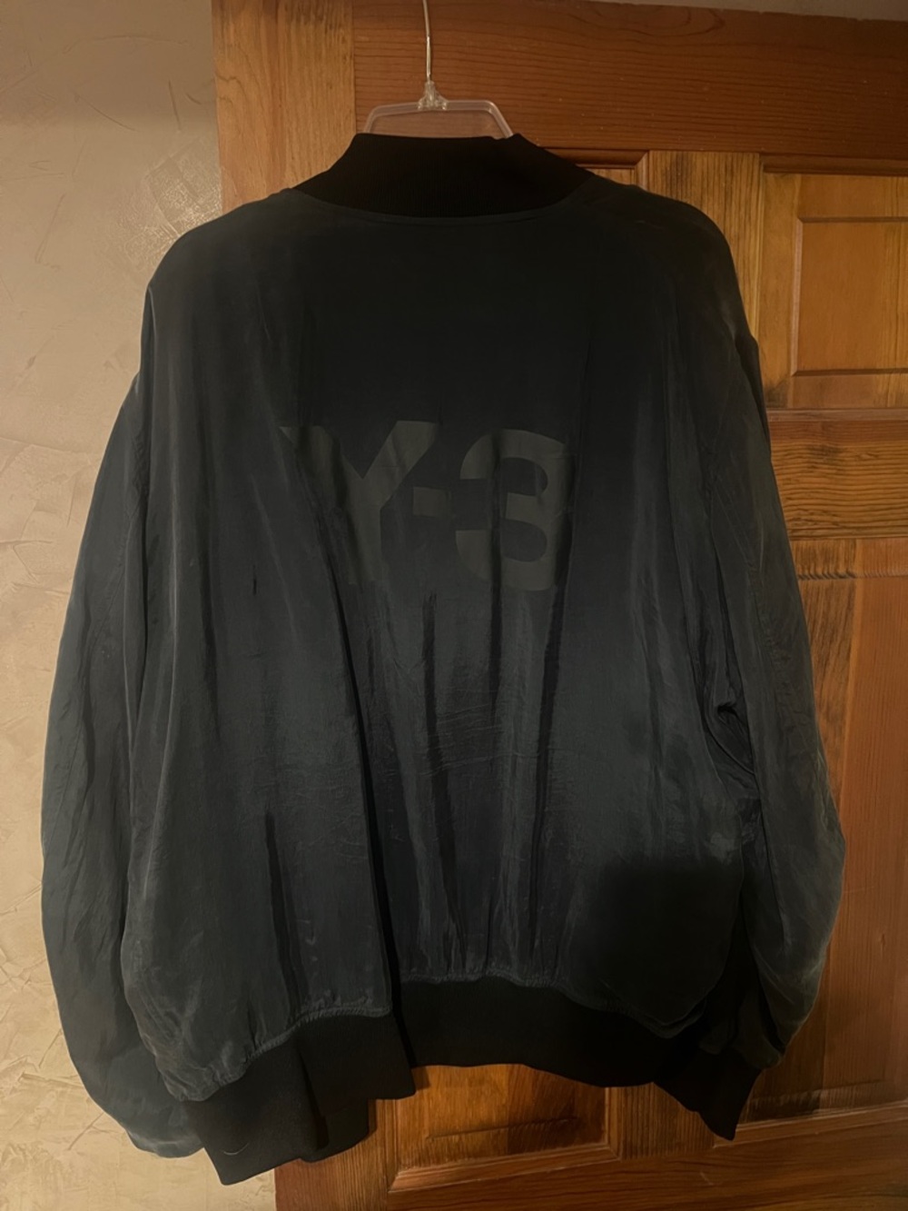 Y-3 Black Sheer Logo Bomber Jacket